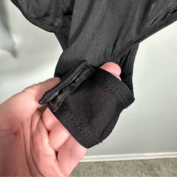 Lulu’s Casita Black Sheer Lace Long Sleeve Bodysuit Size Medium Sexy Party Club - Picture 12 of 16